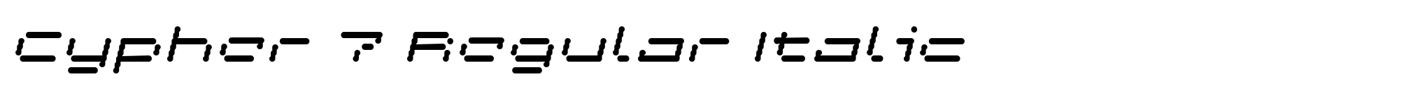 Cypher 7 Regular Italic image